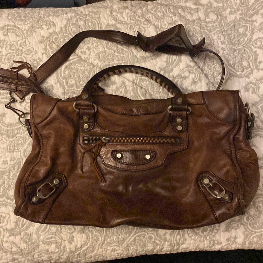 Balenciaga City Motorcycle Bag Maroon